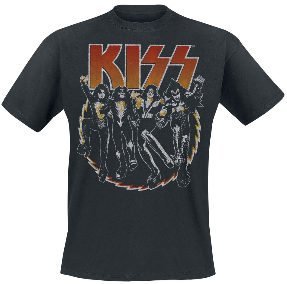 T-Shirt Manches courtes  de Kiss - Vintage Saw - S à 3XL - pour Homme - noir - Kiss