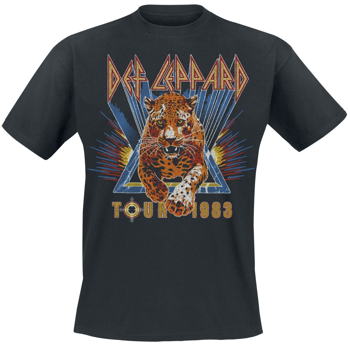T-Shirt Manches courtes  de Def Leppard - US Tour 1983 - S à 3XL - pour Homme - noir - Def Leppard