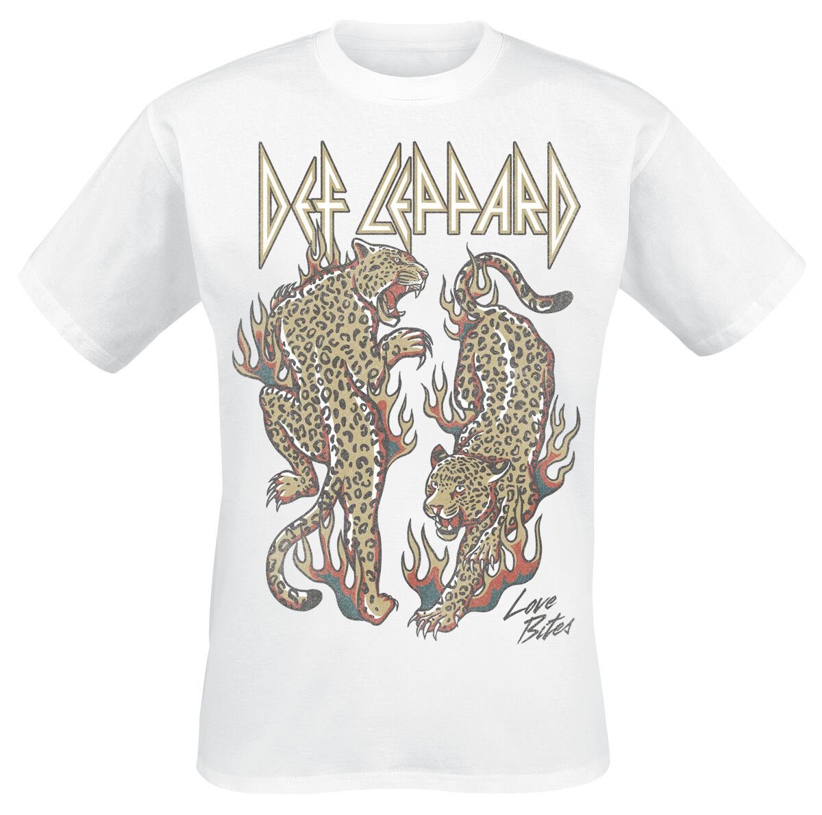 T-Shirt Manches courtes  de Def Leppard - Love Bites - S à 3XL - pour Homme - blanc - Def Leppard