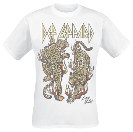 T-Shirt Manches courtes  de Def Leppard - Love Bites - S à 3XL - pour Homme - blanc - Def Leppard