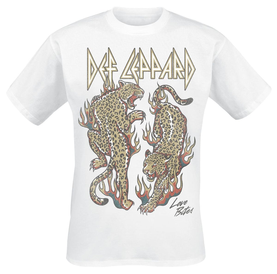 T-Shirt Manches courtes  de Def Leppard - Love Bites - S à 3XL - pour Homme - blanc - Def Leppard