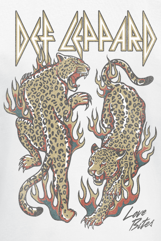 T-Shirt Manches courtes  de Def Leppard - Love Bites - S à 3XL - pour Homme - blanc - Def Leppard - View 2
