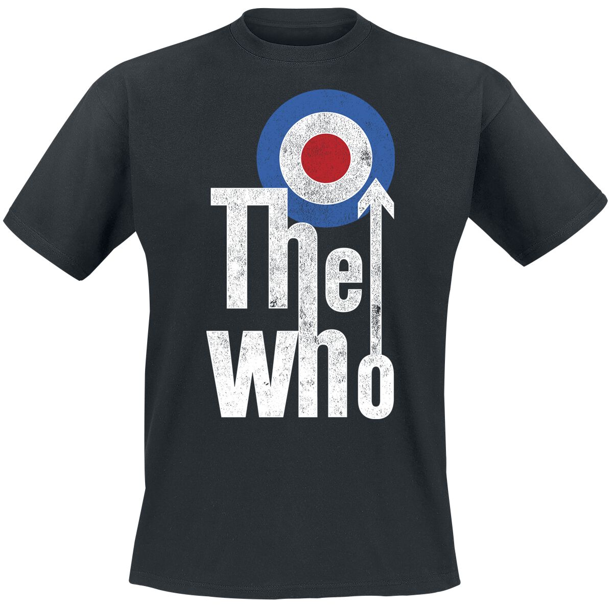 T-Shirt Manches courtes  de The Who - Distressed Target Logo - S à XXL - pour Homme - noir - The Who