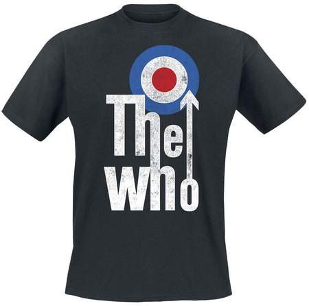 T-Shirt Manches courtes  de The Who - Distressed Target Logo - S à XXL - pour Homme - noir - The Who