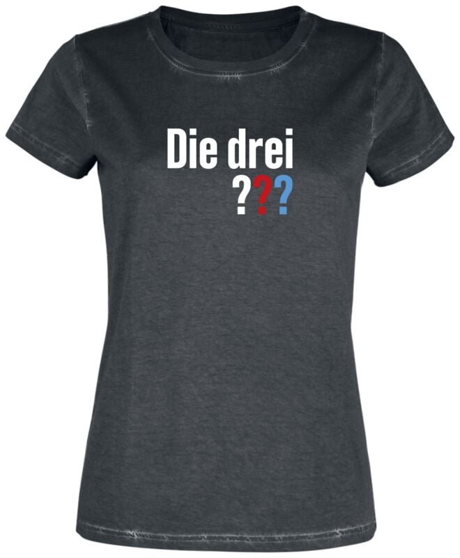 T-Shirt Manches courtes  de Die drei Fragezeichen - Die drei ??? - Logo - M à XL - pour Femme - noir - Die drei Fragezeichen