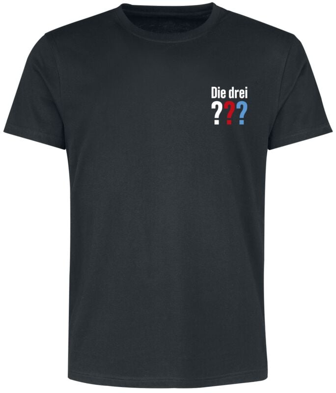 T-Shirt Manches courtes  de Die drei Fragezeichen - Die drei ??? - Logo - L à 3XL - pour Homme - noir - Die drei Fragezeichen
