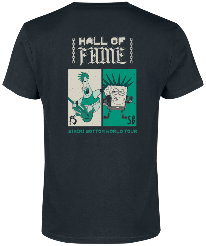 T-Shirt Manches courtes  de Bob L'Éponge - Hall Of Fame - Patrick und SpongeBob - S à L - pour Homme - noir - Bob L'Éponge - View 2
