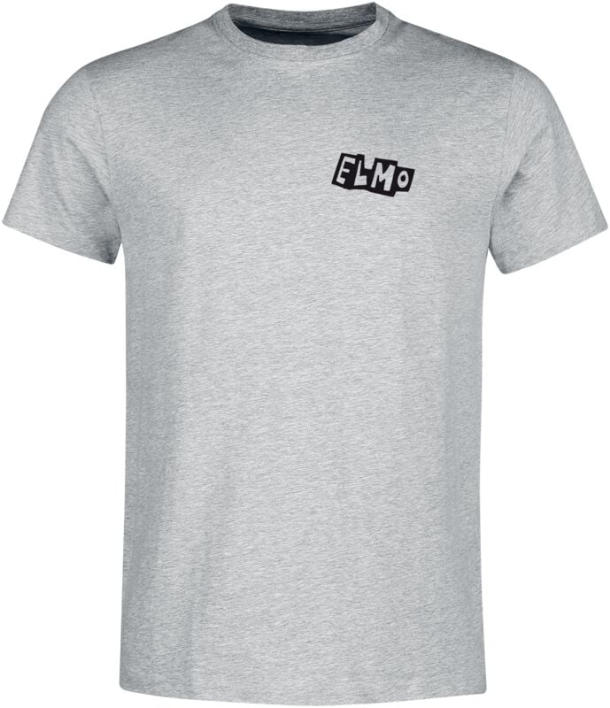 T-Shirt Manches courtes  de Sesame Street - Elmo- King Of Rock - S à 3XL - pour Homme - gris chiné - Sesame Street