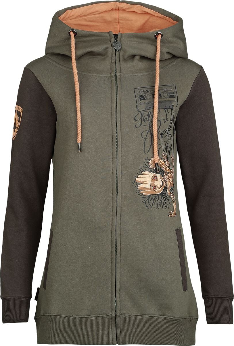 Sweat-shirt zippé à capuche  de Les Gardiens De La Galaxie - Je s'appelle Groot - S à 5XL - pour Femme - multicolore - Les Gardiens De La Galaxie