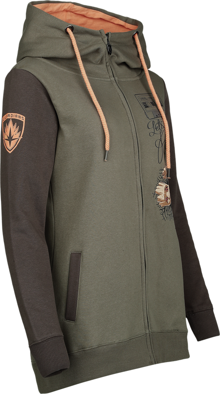 Sweat-shirt zippé à capuche  de Les Gardiens De La Galaxie - Je s'appelle Groot - S à 5XL - pour Femme - multicolore - Les Gardiens De La Galaxie - View 2