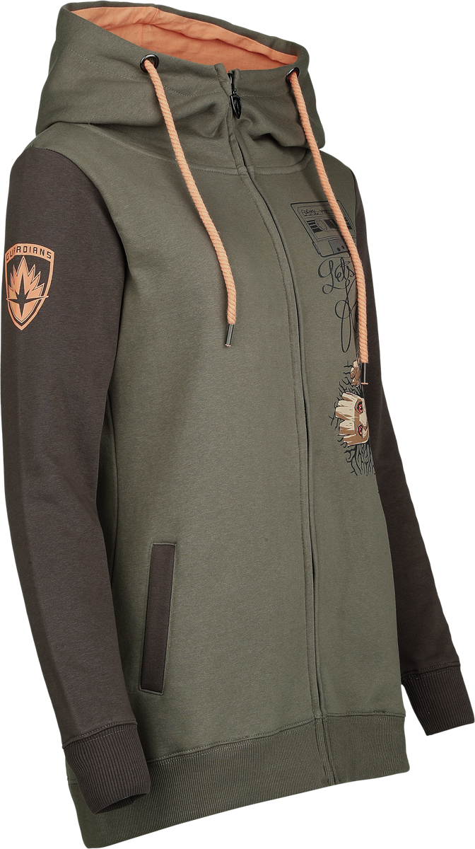 Sweat-shirt zippé à capuche  de Les Gardiens De La Galaxie - Je s'appelle Groot - S à 5XL - pour Femme - multicolore - Les Gardiens De La Galaxie - View 2