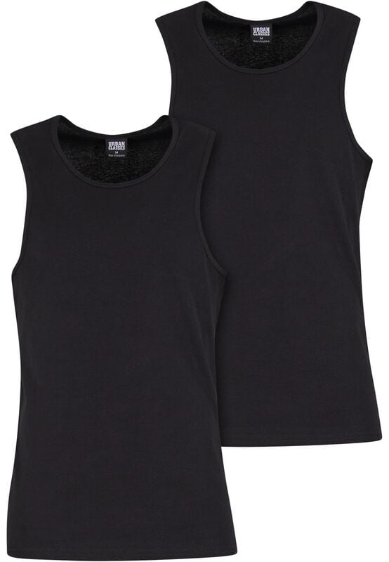 Débardeur  de Urban Classics - Débardeurs Côtelés - Lot de 2 - S à XXL - pour Homme - noir - Urban Classics