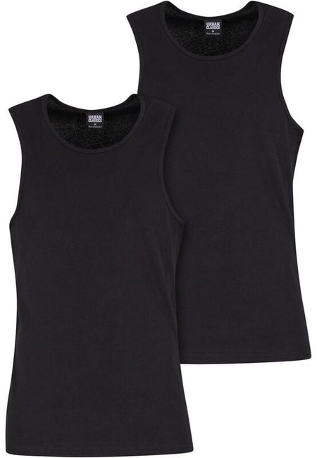 Débardeur  de Urban Classics - Débardeurs Côtelés - Lot de 2 - S à XXL - pour Homme - noir - Urban Classics