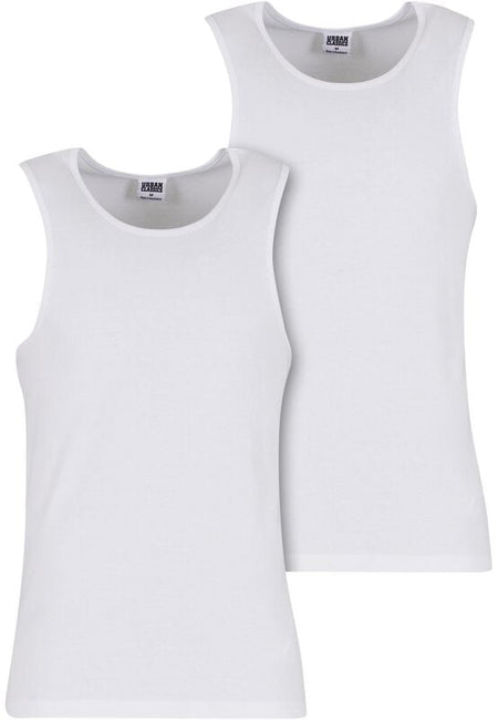 Débardeur  de Urban Classics - Débardeurs Côtelés - Lot de 2 - S à XXL - pour Homme - blanc - Urban Classics
