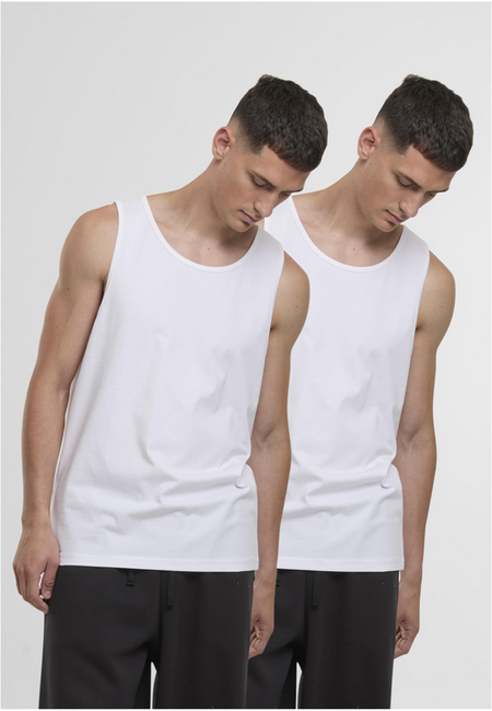 Débardeur  de Urban Classics - Débrdeur Jersey - Lot de 2 - S à XXL - pour Homme - blanc - Urban Classics - View 2