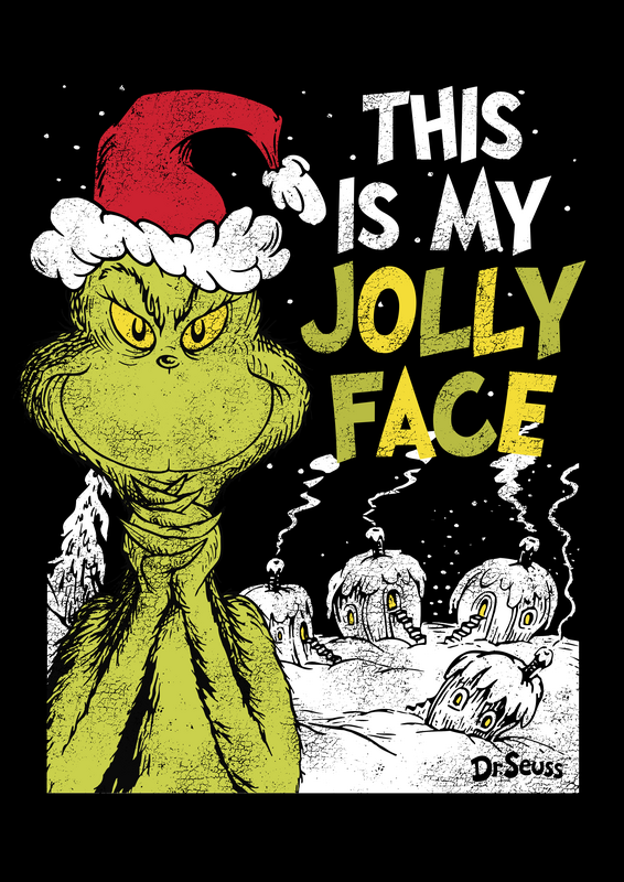T-Shirt Manches courtes  de Le Grinch - This Is My Jolly Face - S à XXL - pour Homme - noir - Le Grinch - View 2
