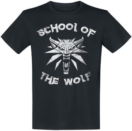 T-Shirt Manches courtes Gaming de The Witcher - School Of The Wolf - S à XXL - pour Homme - noir - The Witcher