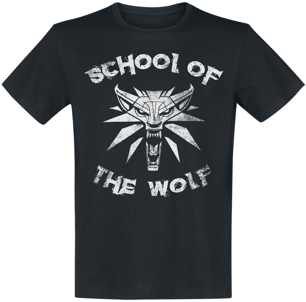T-Shirt Manches courtes Gaming de The Witcher - School Of The Wolf - S à XL - pour Homme - noir - The Witcher