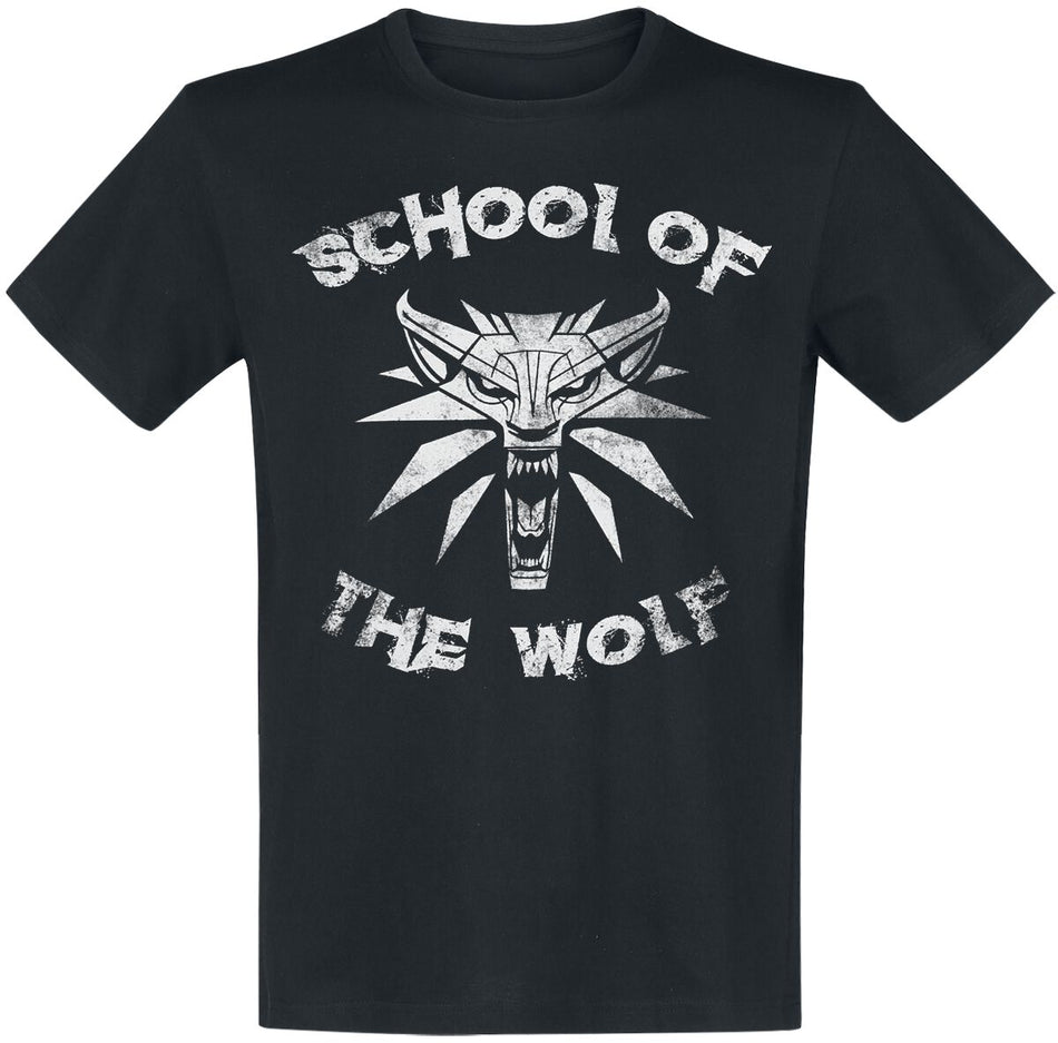 T-Shirt Manches courtes Gaming de The Witcher - School Of The Wolf - S à XL - pour Homme - noir - The Witcher