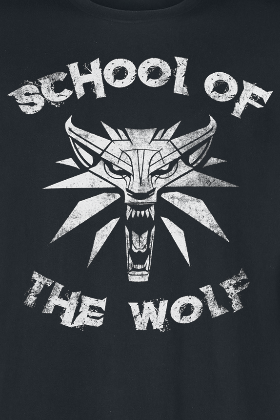 T-Shirt Manches courtes Gaming de The Witcher - School Of The Wolf - S à XL - pour Homme - noir - The Witcher - View 2