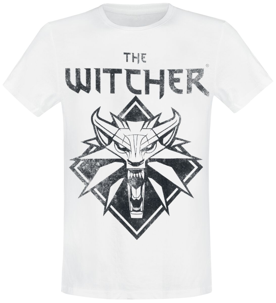 T-Shirt Manches courtes Gaming de The Witcher - Wolf Logo - S à XXL - pour Homme - blanc - The Witcher