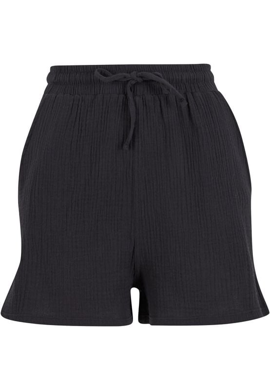 Short  de Urban Classics - Short Mousseline - XS à L - pour Femme - noir - Urban Classics