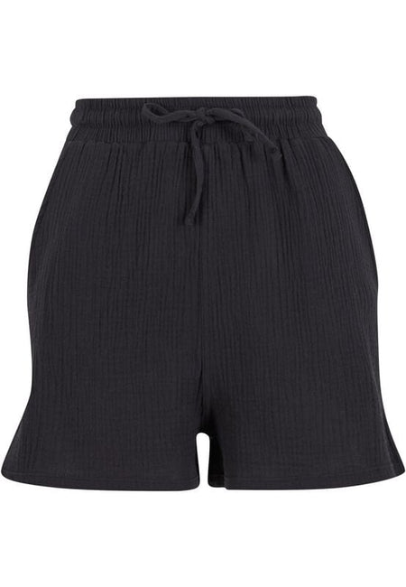 Short  de Urban Classics - Short Mousseline - XS à L - pour Femme - noir - Urban Classics