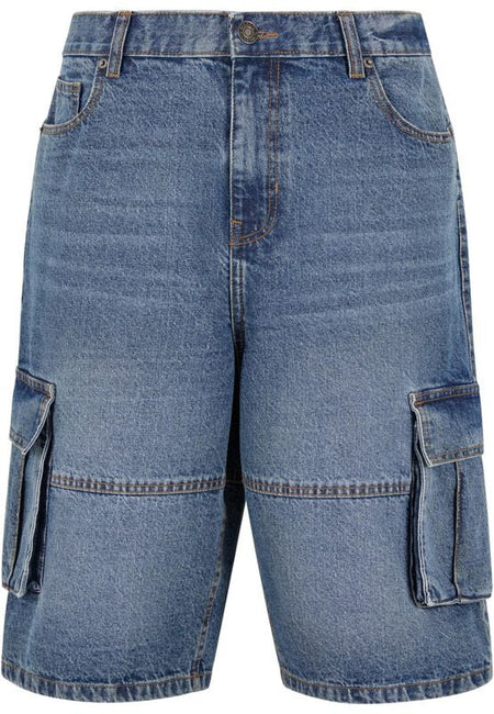 Short  de Urban Classics - Relaxed Denim Cargo Shorts - 30 à 34 - pour Homme - bleu - Urban Classics