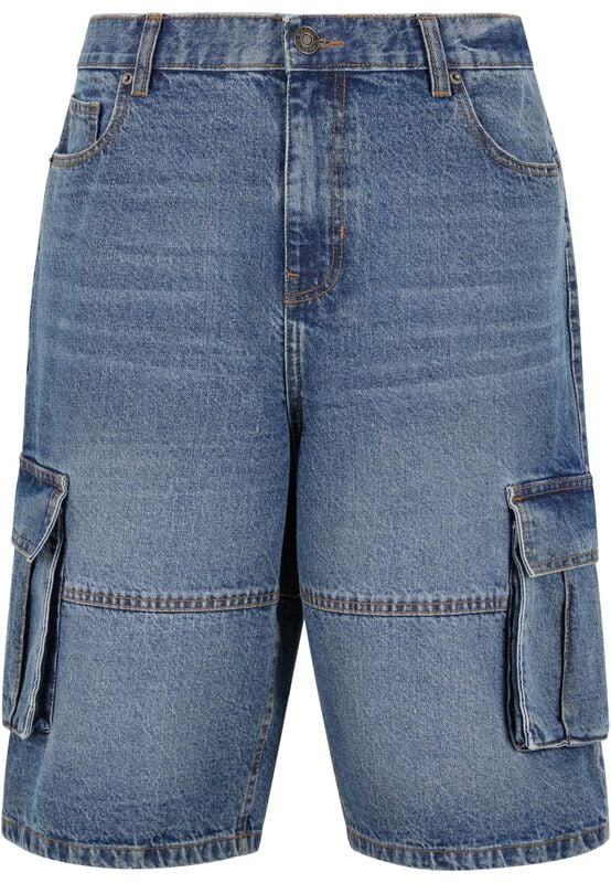 Short  de Urban Classics - Relaxed Denim Cargo Shorts - 30 à 34 - pour Homme - bleu - Urban Classics