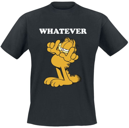 T-Shirt Manches courtes  de Garfield - Whatever - S à XXL - pour Homme - noir - Garfield