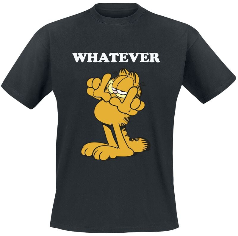 T-Shirt Manches courtes  de Garfield - Whatever - S à XXL - pour Homme - noir - Garfield