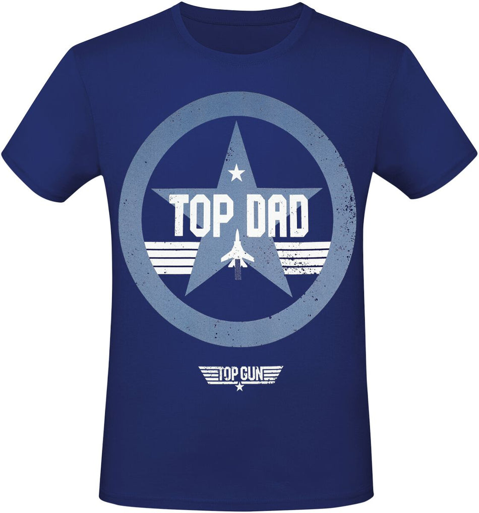 T-Shirt Manches courtes  de Top Gun - Top Dad - S à XXL - pour Homme - bleu - Top Gun