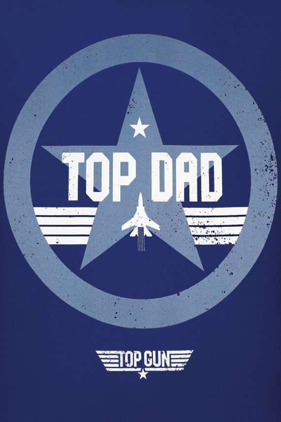 T-Shirt Manches courtes  de Top Gun - Top Dad - S à XXL - pour Homme - bleu - Top Gun - View 2