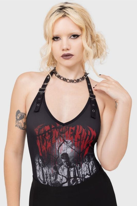 Body Gothic de Ice Nine Kills by Killstar - Welcome To Horrorwood Bodysuit - L à 4XL - pour Femme - noir - Ice Nine Kills by Killstar