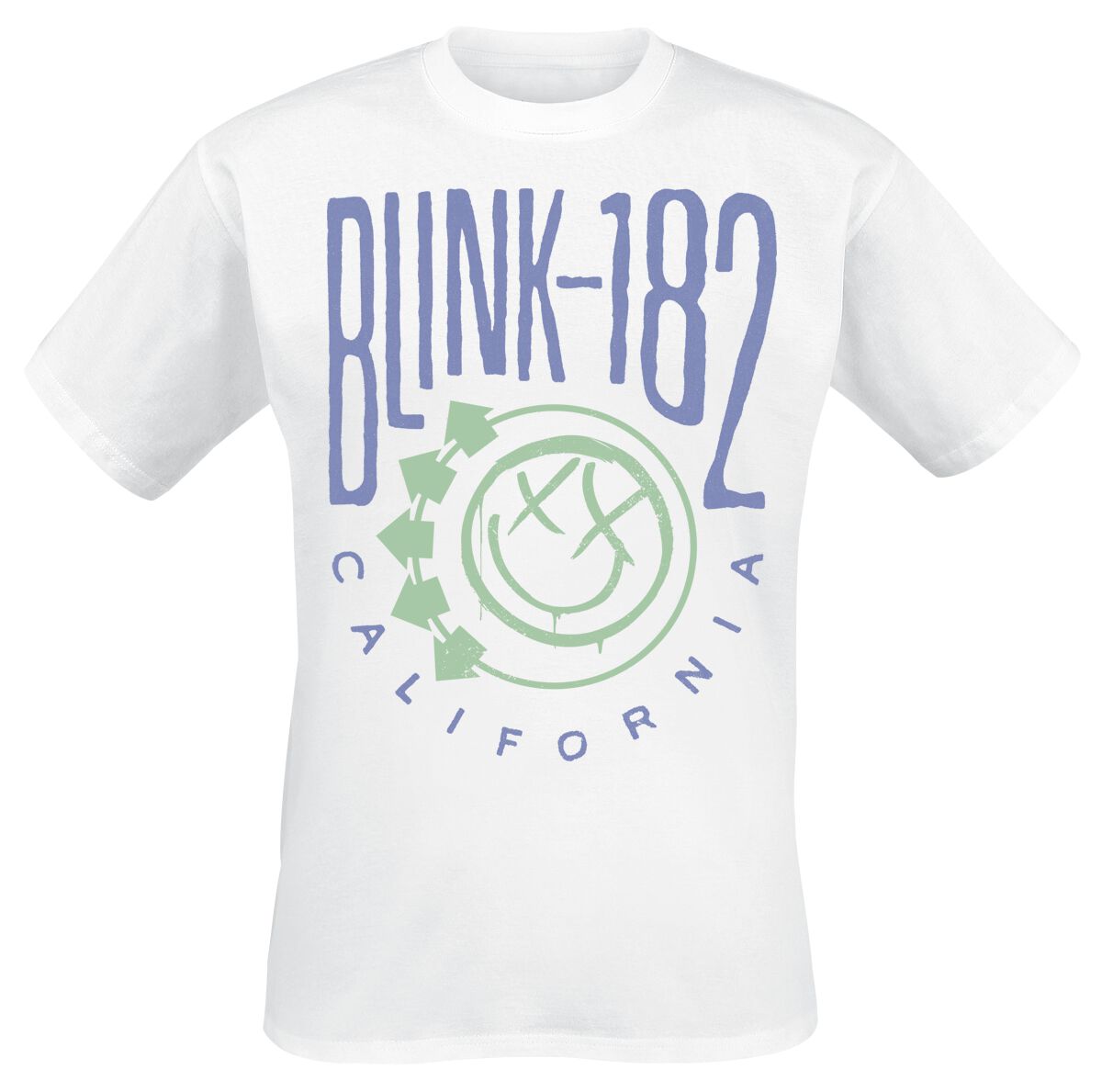 T-Shirt Manches courtes  de Blink-182 - Cali Smile - S à 3XL - pour Homme - blanc - Blink-182