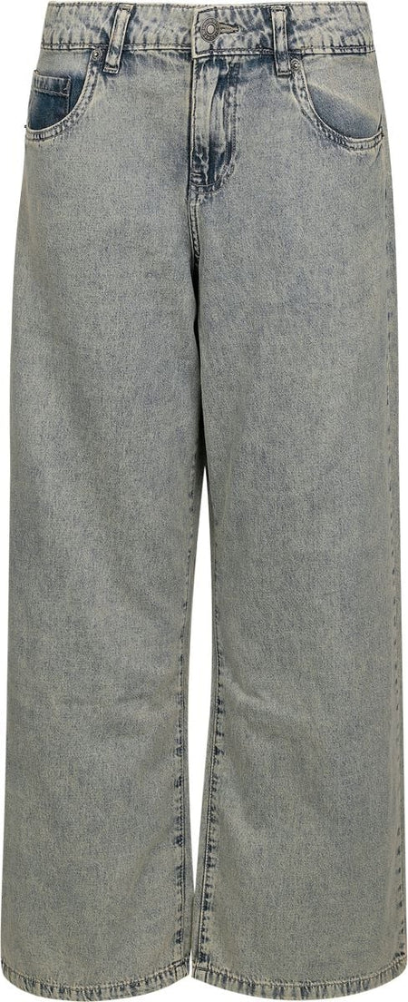 Jean  de Urban Classics - Jean Taille Basse Baggy - 28 à 31 - pour Femme - gris bleu - Urban Classics