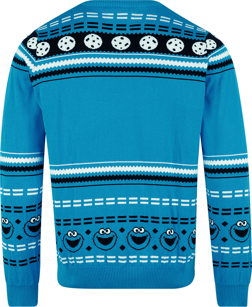 Pull de Noël  de Sesame Street - Macaron Le Glouton - S à XXL - pour Homme - multicolore - Sesame Street - View 2