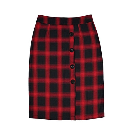 Jupe mi-longue  de Forplay - Farina - S à XL - pour Femme - rouge/noir - Forplay