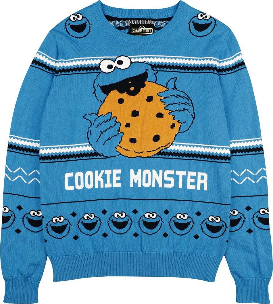 Sweat-Shirt  de Sesame Street - Enfants - Cookie Monster - 128 à 164 - pour filles & garçonse - multicolore - Sesame Street
