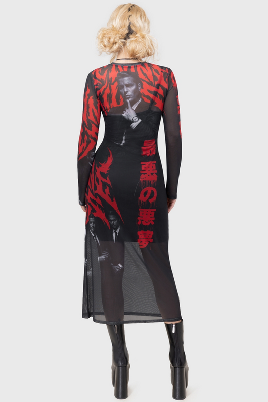 Robe longue Gothic de Ice Nine Kills by Killstar - Welcome To Horrorwood Maxi Dress - S à 4XL - pour Femme - noir - Ice Nine Kills by Killstar - View 2