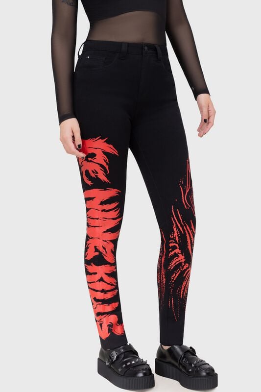 Jean Gothic de Ice Nine Kills by Killstar - Take Your Pick Skinny Jeans - XS à 4XL - pour Femme - noir - Ice Nine Kills by Killstar