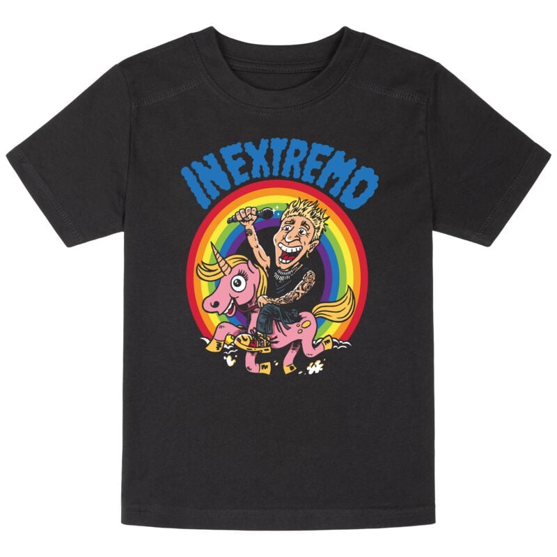 T-shirt  de In Extremo - Metal Kids - Einhorn - 104 à 164 - pour filles & garçonse - noir - In Extremo