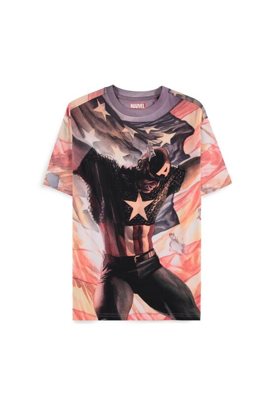 T-Shirt Manches courtes Disney de Captain America - Brave New World - Captain America - Flag - S à XXL - pour Homme - multicolore - Captain America