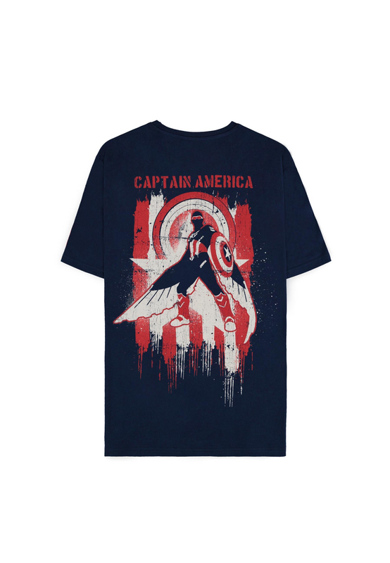 T-Shirt Manches courtes Disney de Captain America - Brave New World - Captain America - Wings - S à XXL - pour Homme - marine - Captain America - View 2