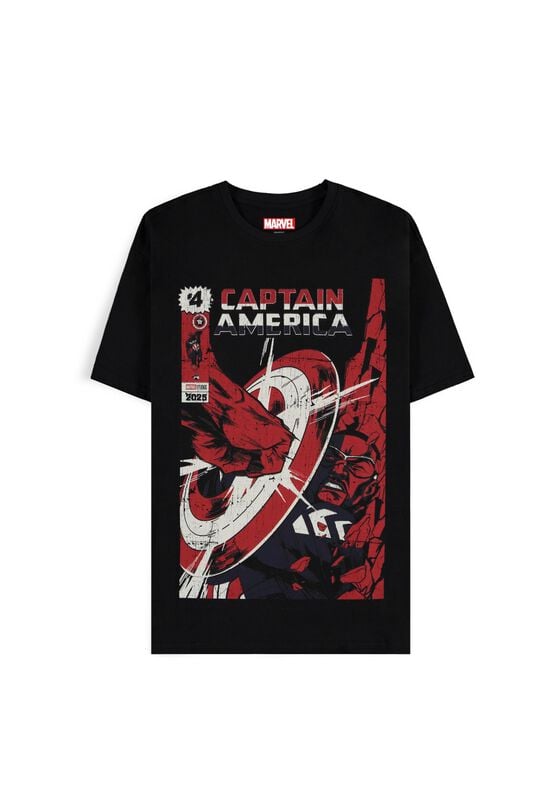 T-Shirt Manches courtes Disney de Captain America - Brave New World - Retro - S à XXL - pour Homme - noir - Captain America