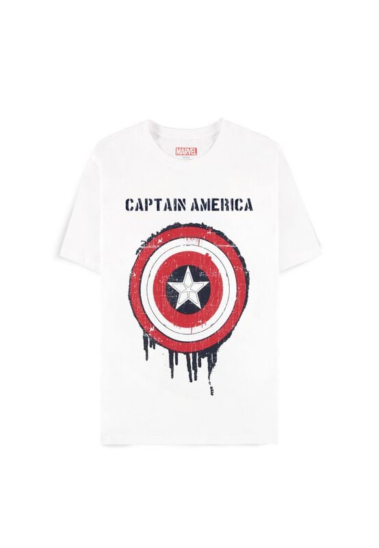 T-Shirt Manches courtes Disney de Captain America - Brave New World - Shield - M à XXL - pour Homme - blanc - Captain America
