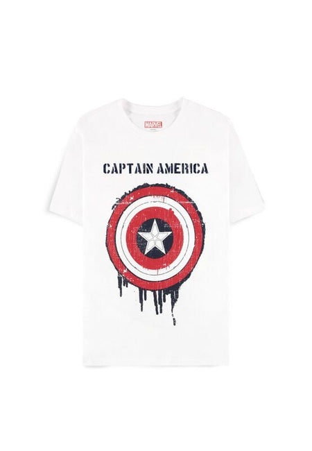 T-Shirt Manches courtes Disney de Captain America - Brave New World - Shield - M à XXL - pour Homme - blanc - Captain America