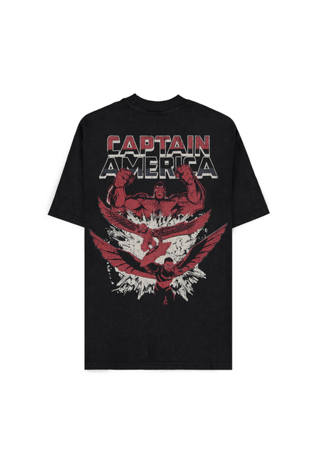 T-Shirt Manches courtes Disney de Captain America - Brave New World - Three Heroes - S à XXL - pour Homme - noir - Captain America - View 2