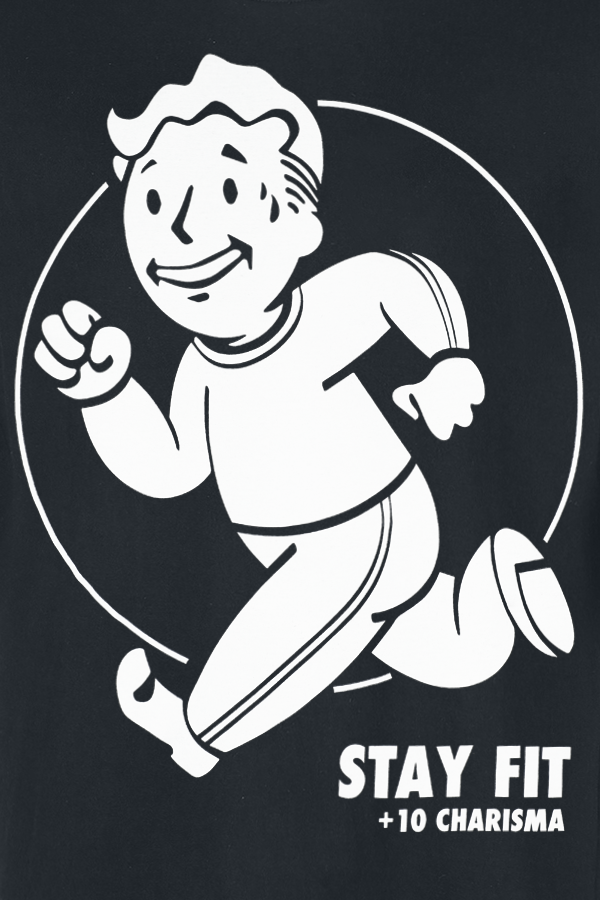 T-Shirt Manches courtes Gaming de Fallout - Stay Fit - S à XXL - pour Homme - noir - Fallout - View 2