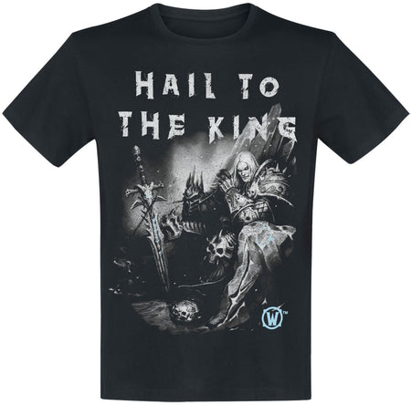T-Shirt Manches courtes Gaming de World Of Warcraft - Hail To The King - S à XXL - pour Homme - noir - World Of Warcraft